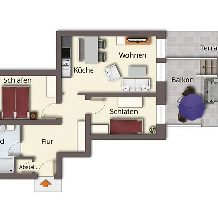 아파트 Brise Haus Auguste App 03 제바트헤링스도르프